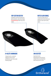 3 Cm Boy Uzatıcı Tabanlık, Konforlu Tabanlık Tımato Half