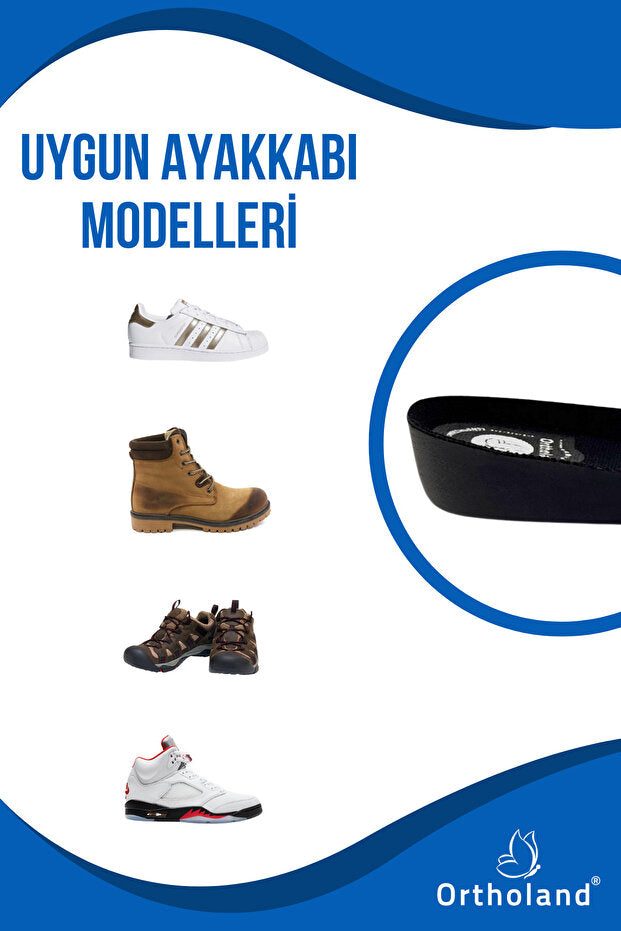 3 Cm Boy Uzatıcı Tabanlık, Konforlu Tabanlık Tımato Half