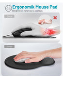 Bilek Destekli Ergonomik Rahat Konforlu Mouse Pad