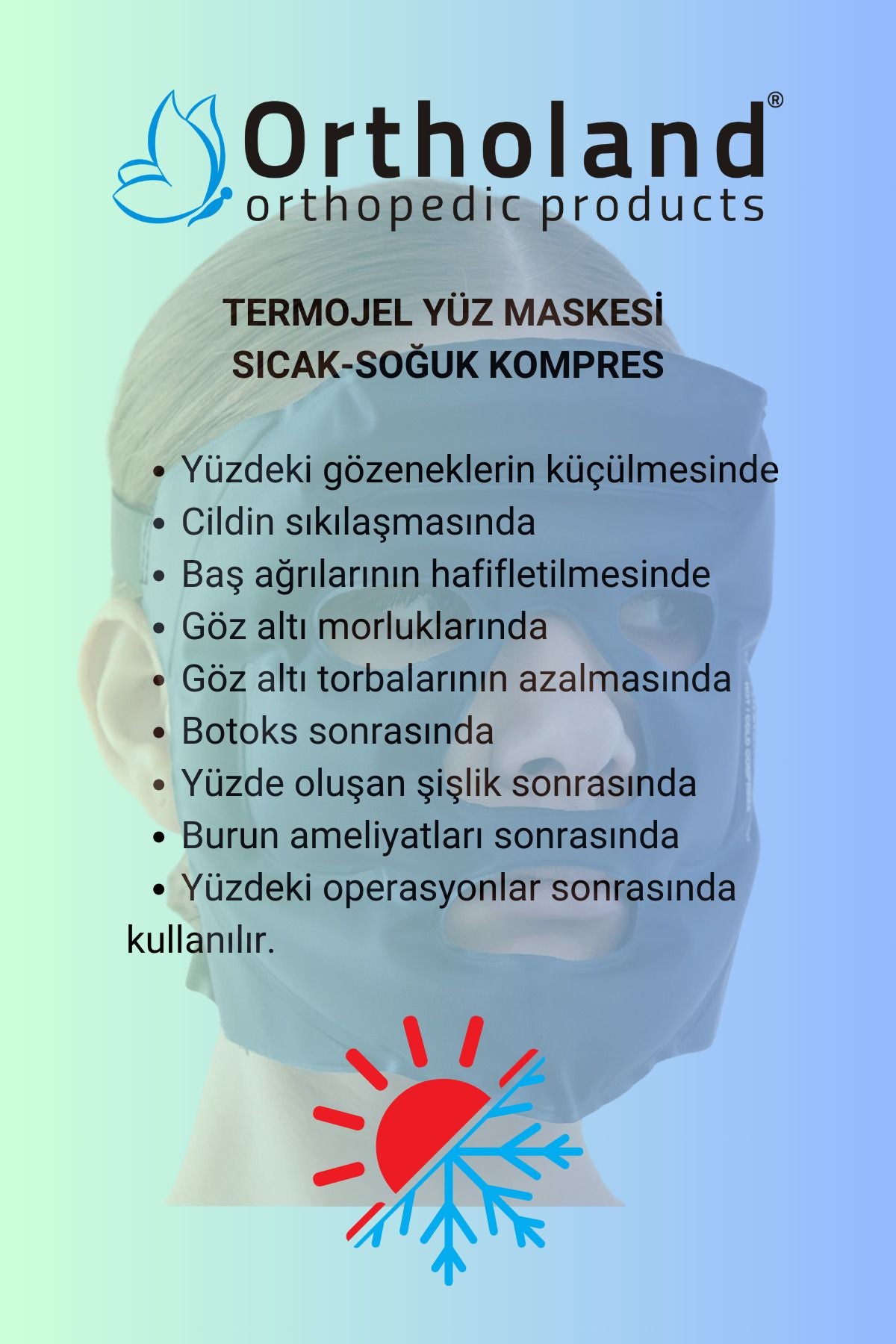 TERMOJEL YÜZ MASKESİ SICAK-SOĞUK KOMPRES