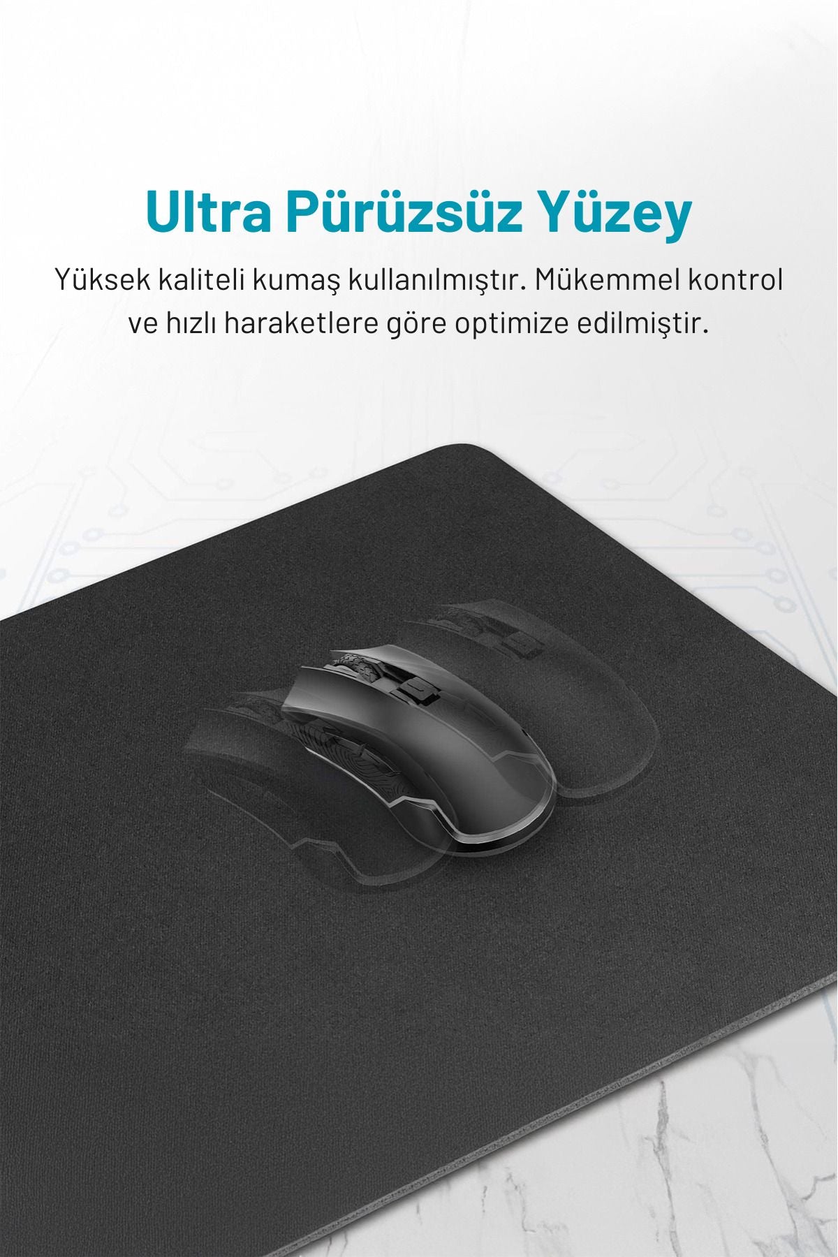Xtreme L 70x30 Professionel Dikişsiz Büyük Boy Mouse Pad Gaming, Ofis, Oyuncu Mouse Pad,Siyah