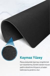 Xtreme XL 90x40 Professionel Dikişsiz Büyük Boy Mouse Pad Gaming, Ofis, Oyuncu Mouse Pad, Siyah